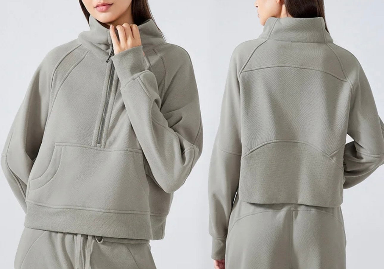 Oversized Scuba Half-Zip Hoodie