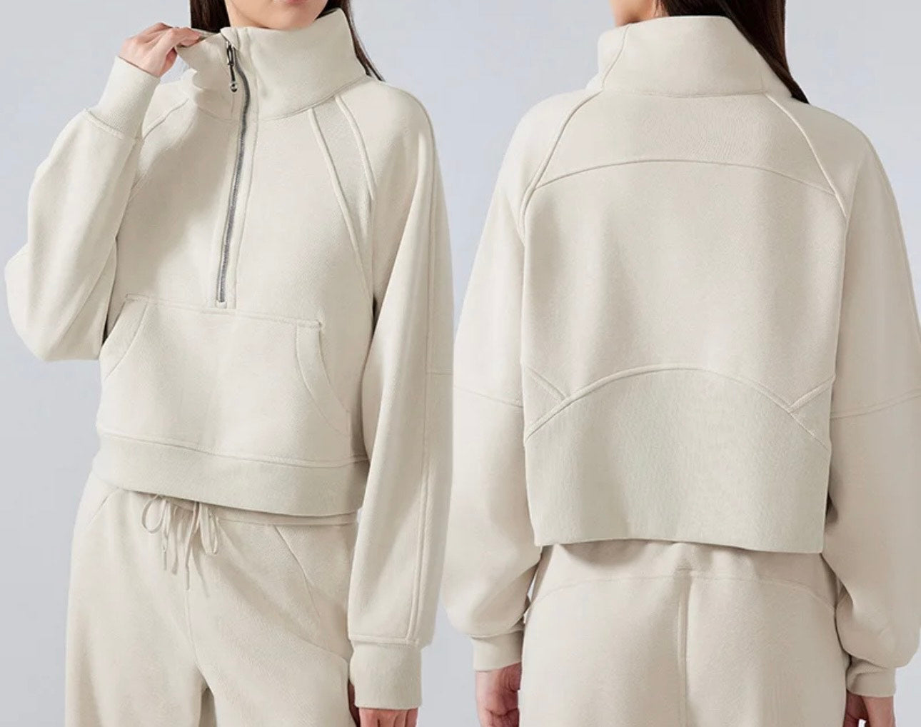 Oversized Scuba Half-Zip Hoodie