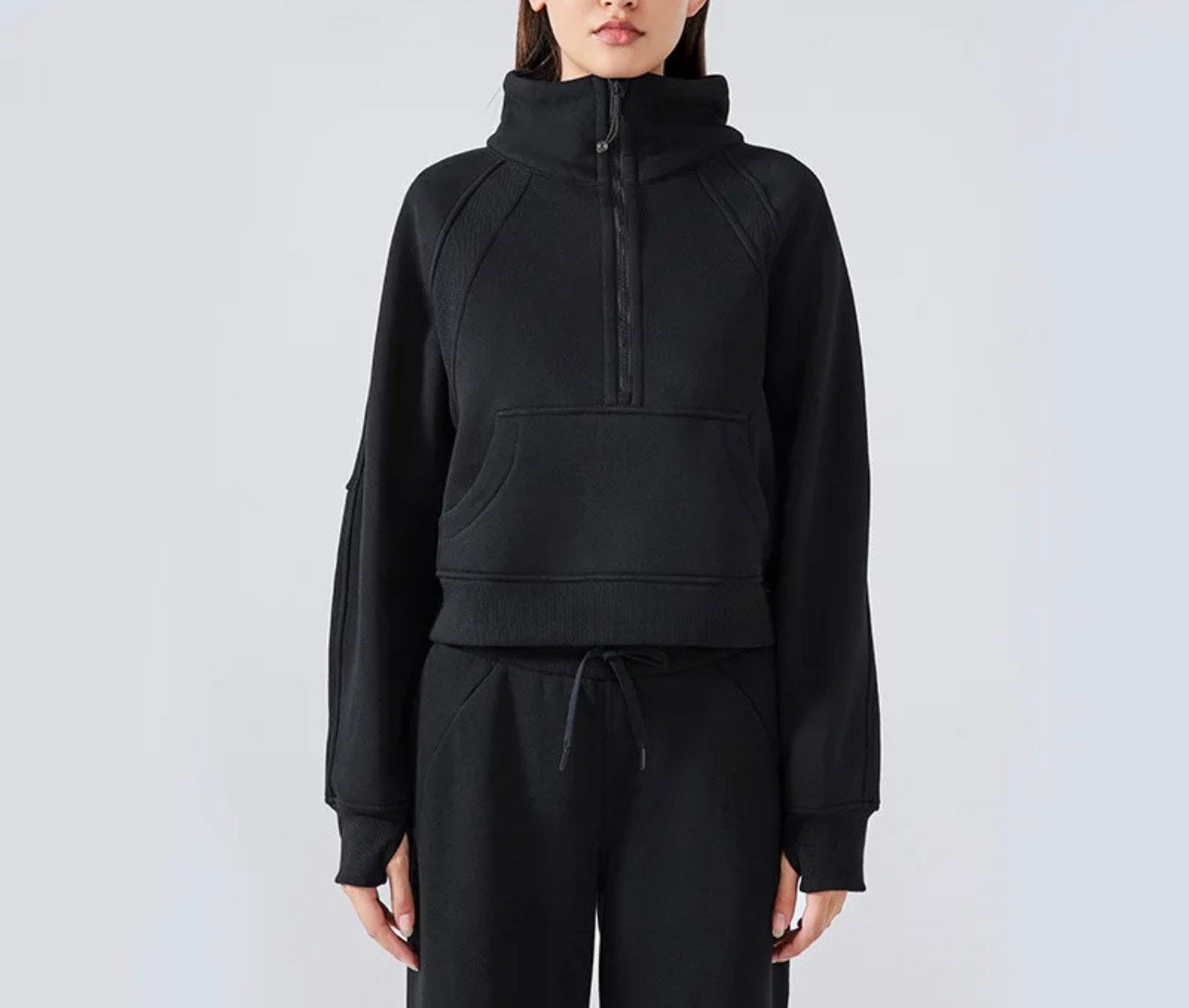 Oversized Scuba Half-Zip Hoodie